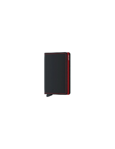 Porte-cartes Slim (Matte Black&red)