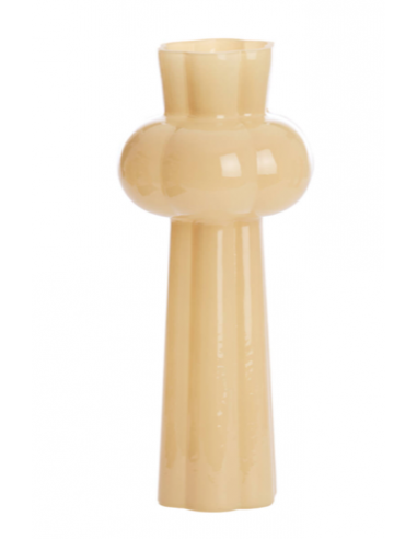 Vase Kortesu H35cm - verre beige